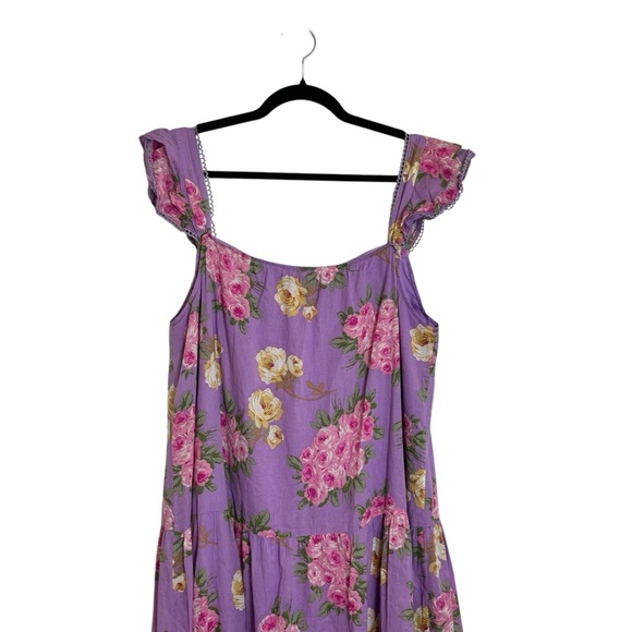 Betsey Johnson Dress Women’s Size XL Purple And Pink Maxi - Picture 8 of 11
